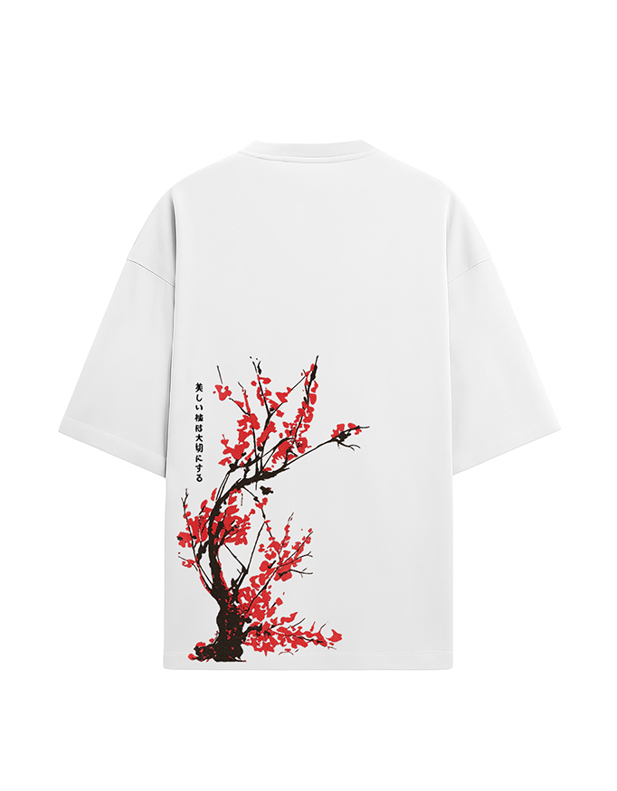 Wilted Sakura - Men's Oversized T-Shirt